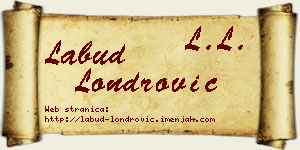Labud Londrović vizit kartica